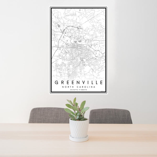 Greenville - North Carolina Classic Map Print