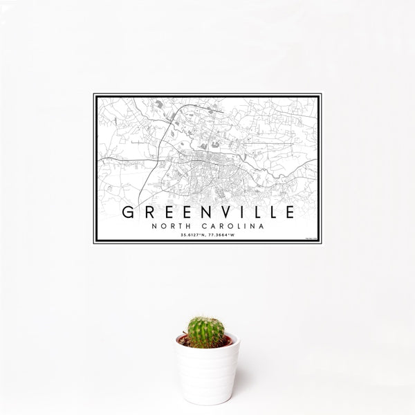 Greenville - North Carolina Classic Map Print