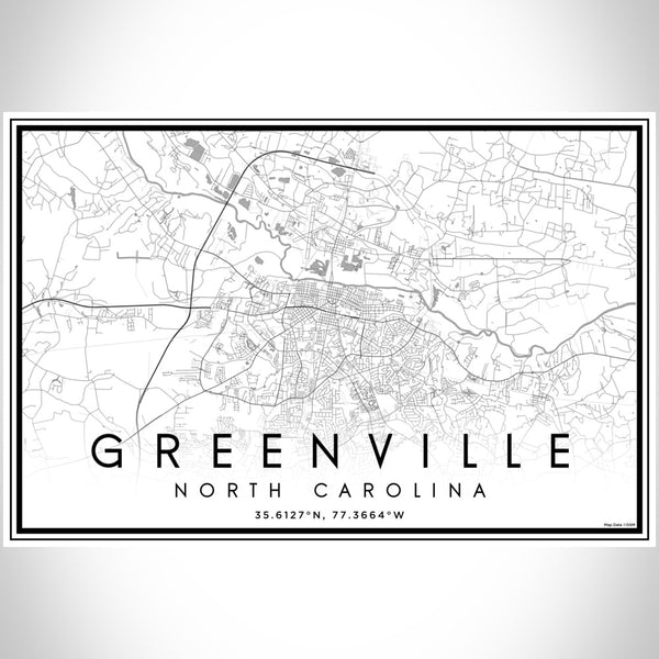 Greenville - North Carolina Classic Map Print