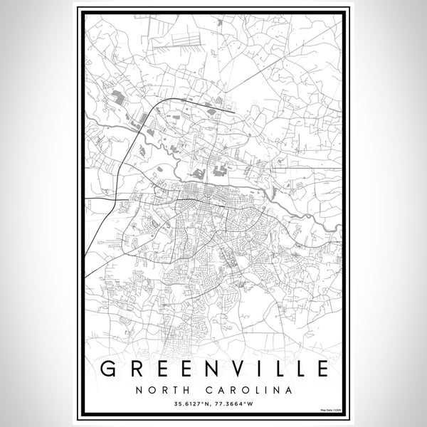 Greenville - North Carolina Classic Map Print