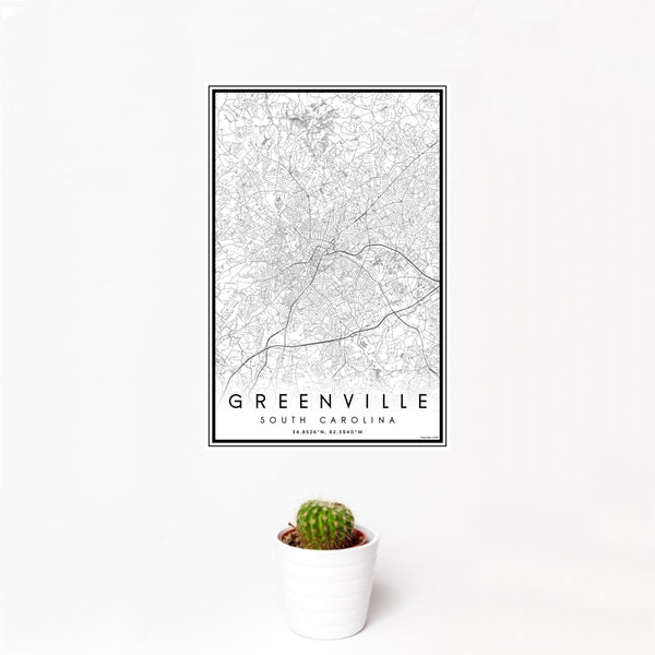Greenville - South Carolina Classic Map Print