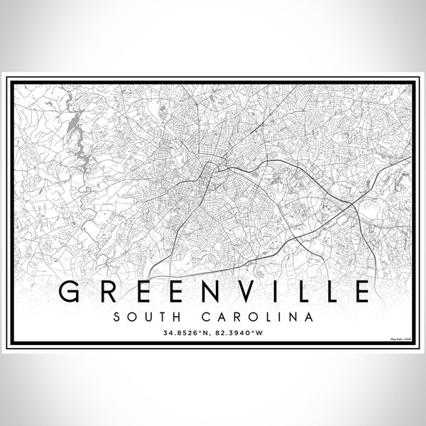 Greenville - South Carolina Classic Map Print