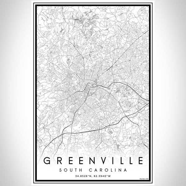 Greenville - South Carolina Classic Map Print