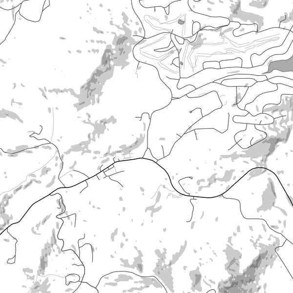 Groveland California Map Print in Classic Style Zoomed In Close Up Showing Details