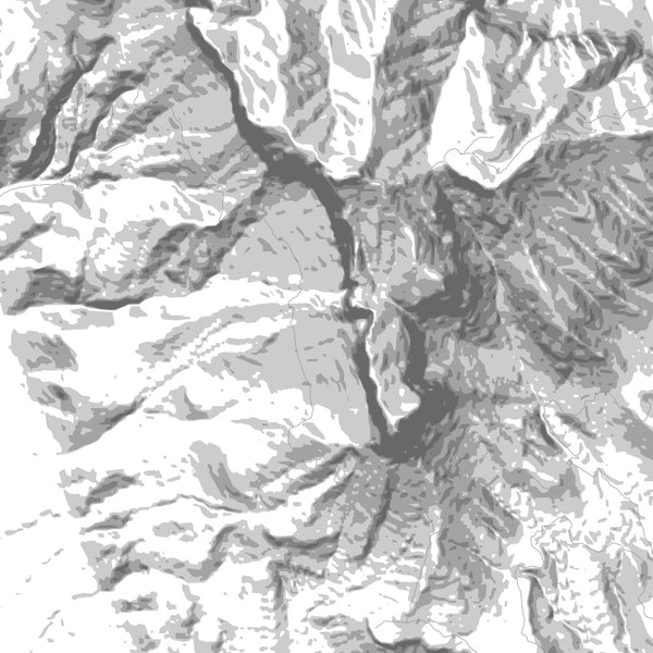 Guadalupe Peak Texas Map Print in Classic Style Zoomed In Close Up Showing Details