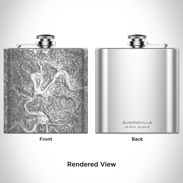 Rendered View of Guerneville California Map Engraving on undefined