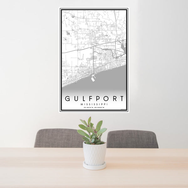 Gulfport - Mississippi Classic Map Print