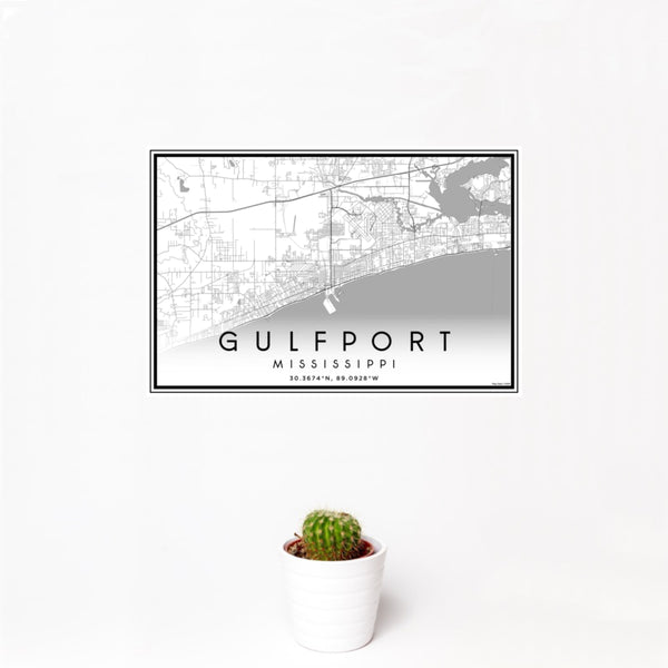 Gulfport - Mississippi Classic Map Print
