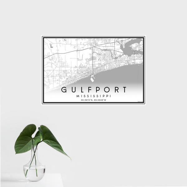 Gulfport - Mississippi Classic Map Print
