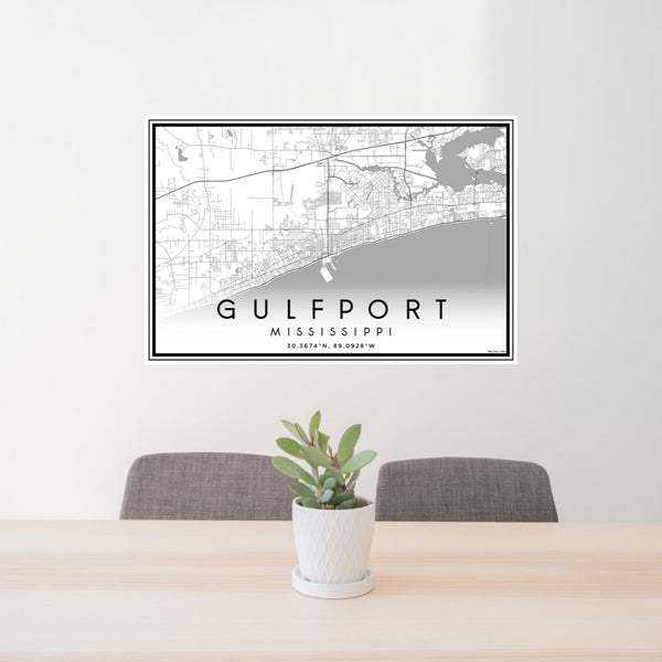 Gulfport - Mississippi Classic Map Print