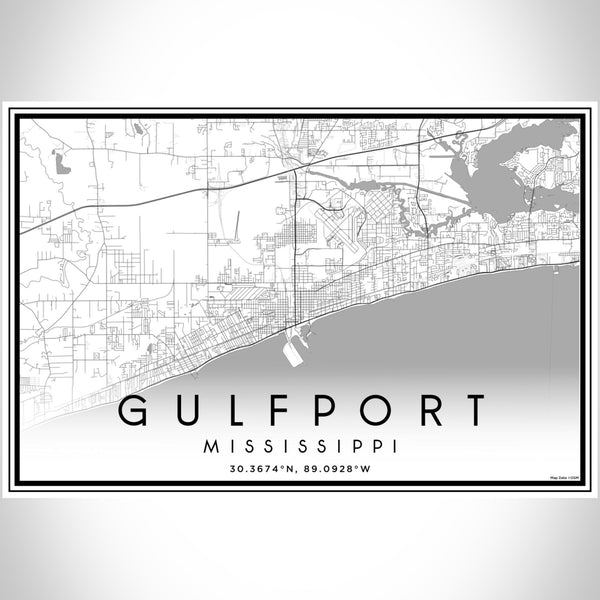 Gulfport - Mississippi Classic Map Print