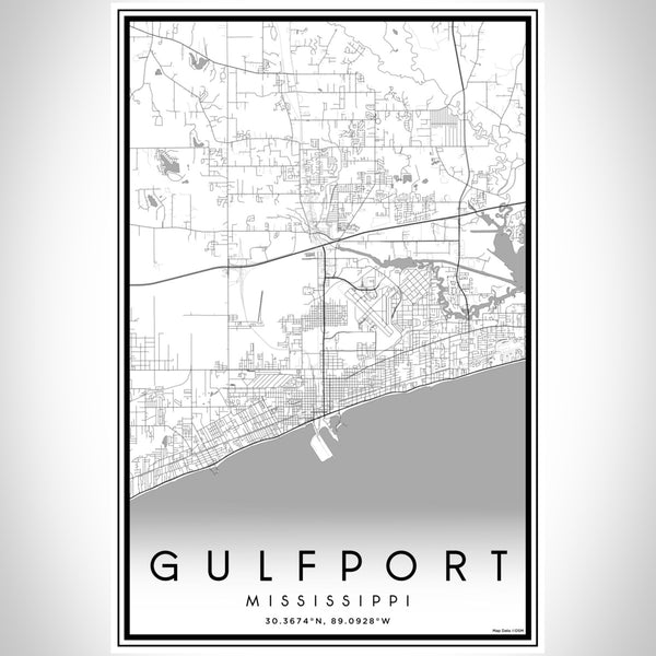 Gulfport - Mississippi Classic Map Print