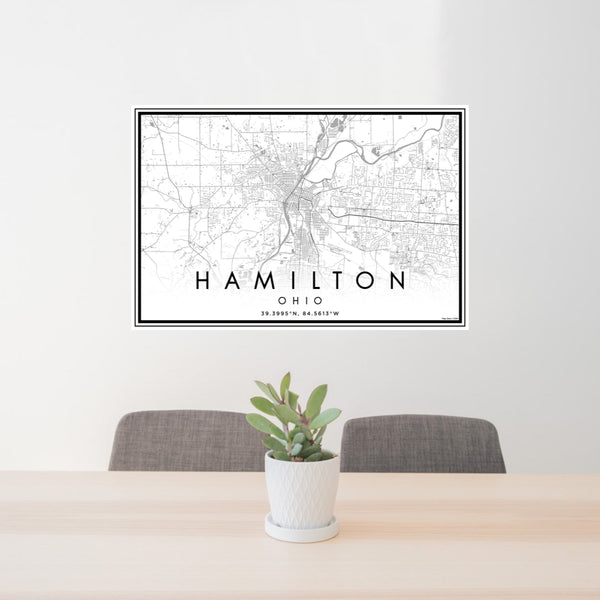 Hamilton - Ohio Classic Map Print