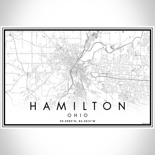 Hamilton - Ohio Classic Map Print