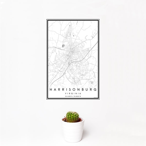 Harrisonburg - Virginia Classic Map Print