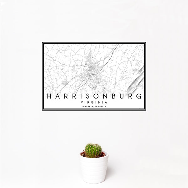 Harrisonburg - Virginia Classic Map Print