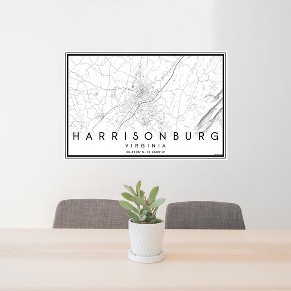Harrisonburg - Virginia Classic Map Print