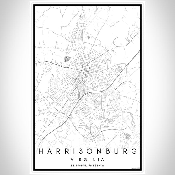 Harrisonburg - Virginia Classic Map Print