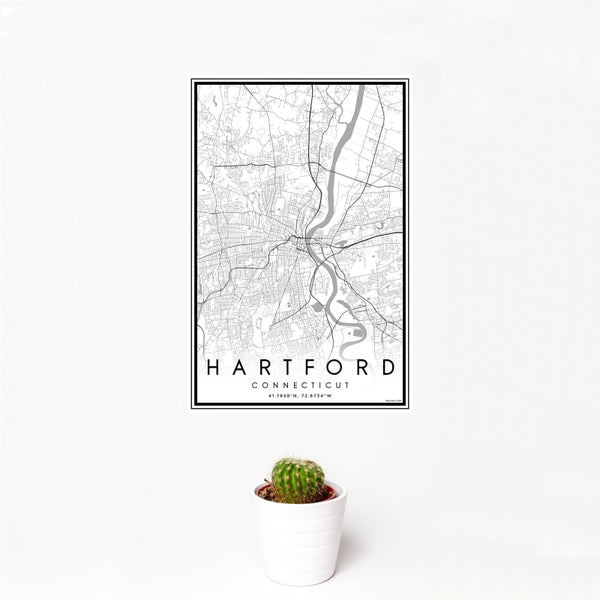 Hartford - Connecticut Classic Map Print