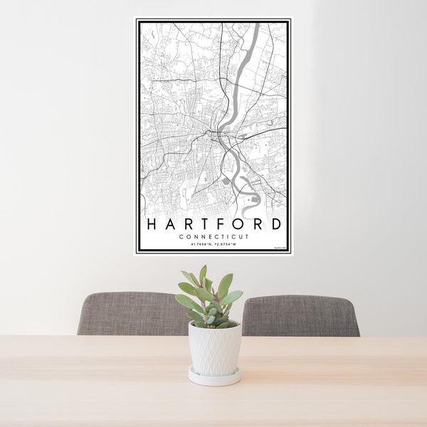 Hartford - Connecticut Classic Map Print