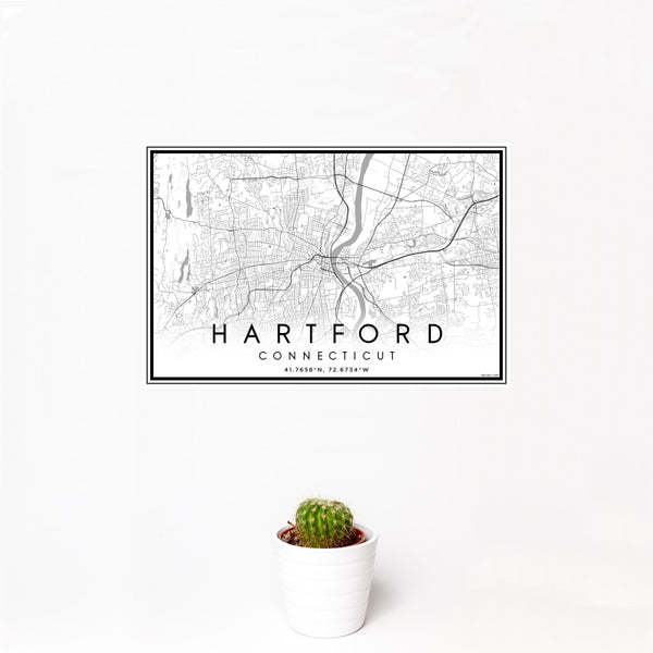 Hartford - Connecticut Classic Map Print