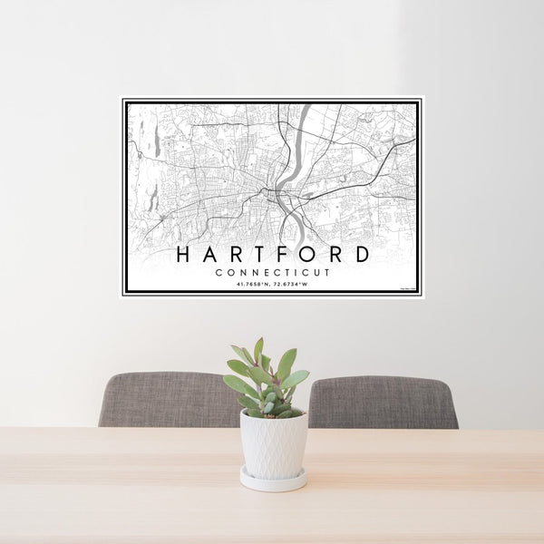 Hartford - Connecticut Classic Map Print