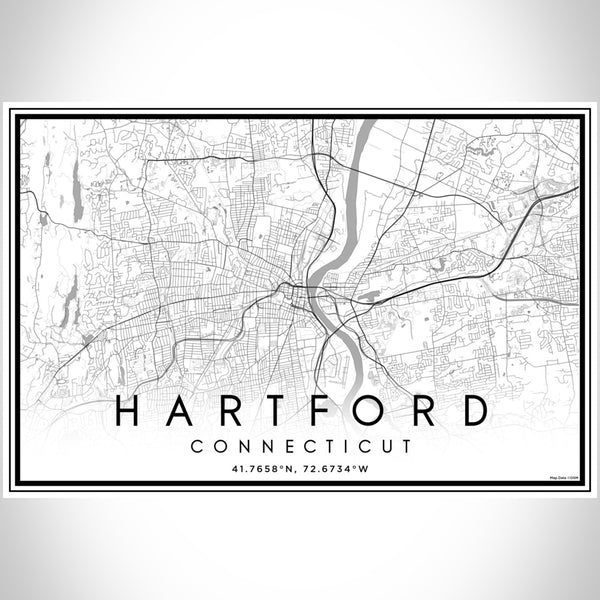 Hartford - Connecticut Classic Map Print