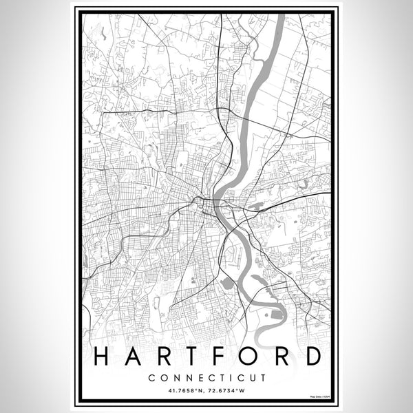 Hartford - Connecticut Classic Map Print