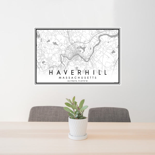 Haverhill - Massachusetts Classic Map Print