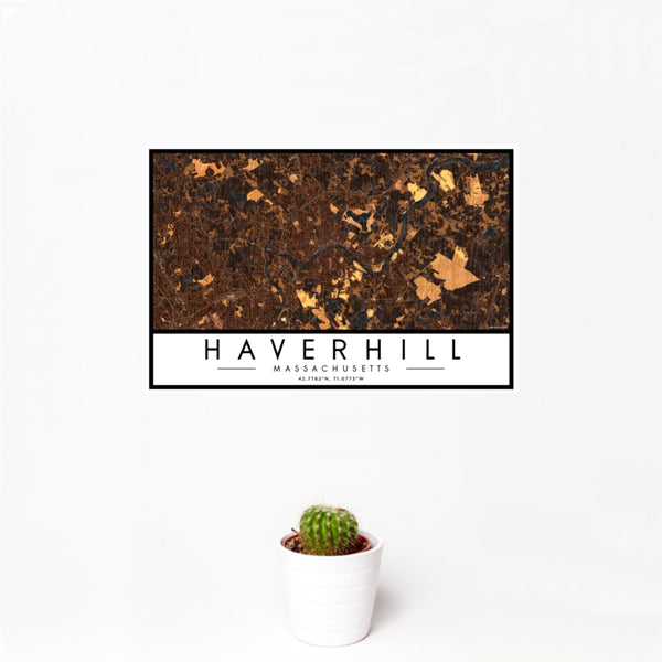 Haverhill - Massachusetts Map Print in Ember