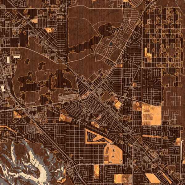 Henderson - Nevada Map Print in Ember