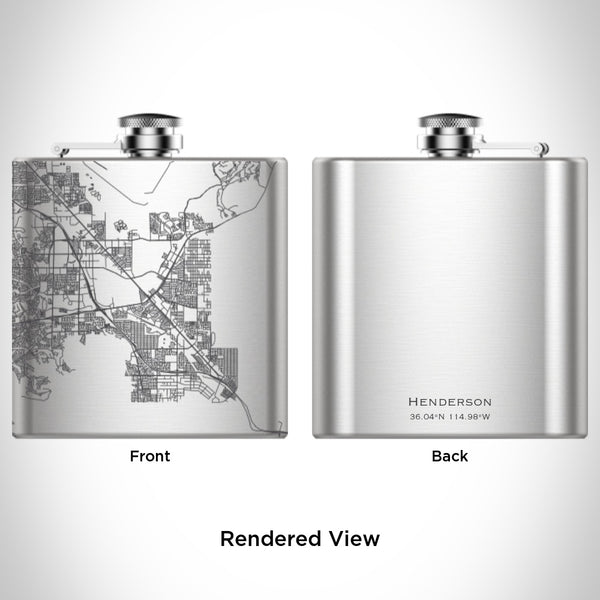 Henderson - Nevada Map Hip Flask