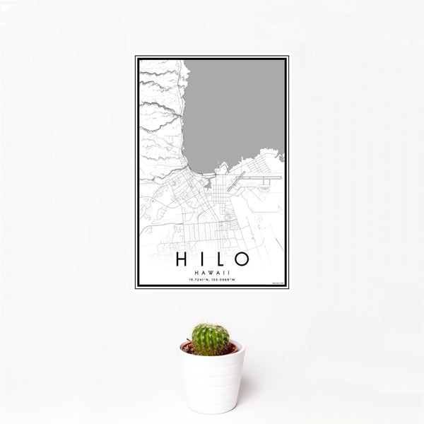 Hilo - Hawaii Classic Map Print