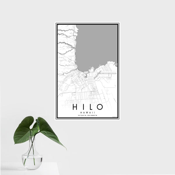 Hilo - Hawaii Classic Map Print