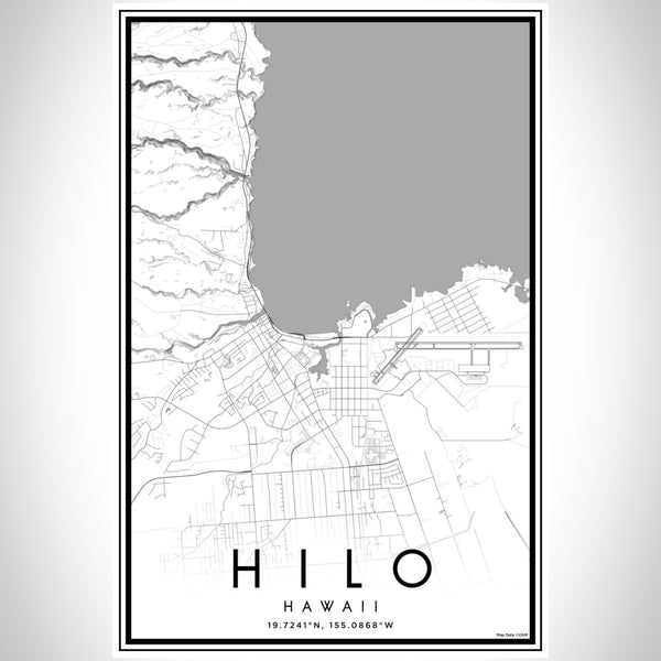 Hilo - Hawaii Classic Map Print