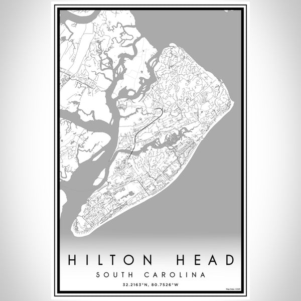 Hilton Head - South Carolina Classic Map Print