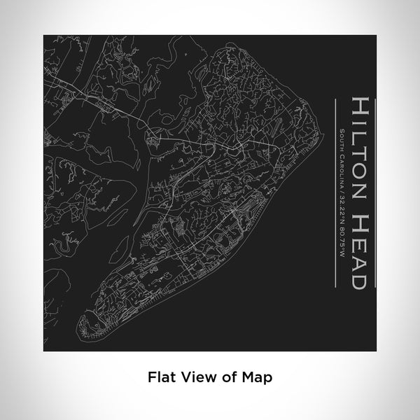 Hilton Head - South Carolina Map Tumbler in Matte Black