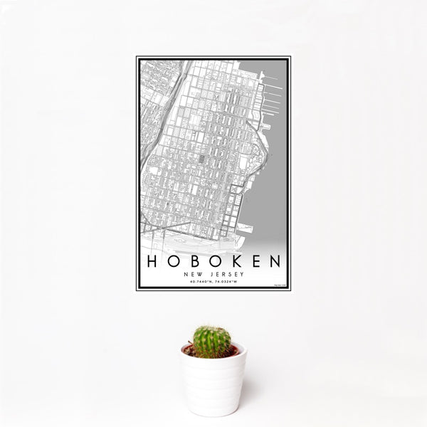 Hoboken - New Jersey Classic Map Print