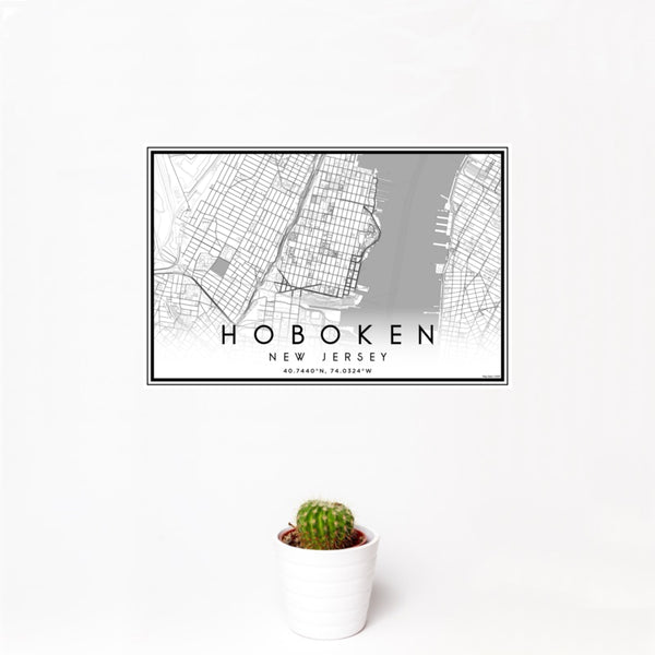 Hoboken - New Jersey Classic Map Print