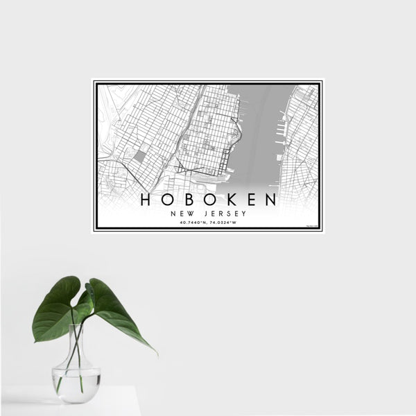 Hoboken - New Jersey Classic Map Print