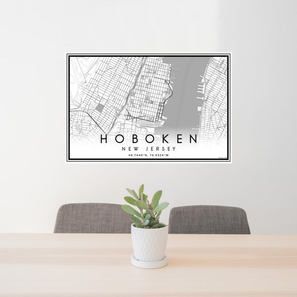 Hoboken - New Jersey Classic Map Print