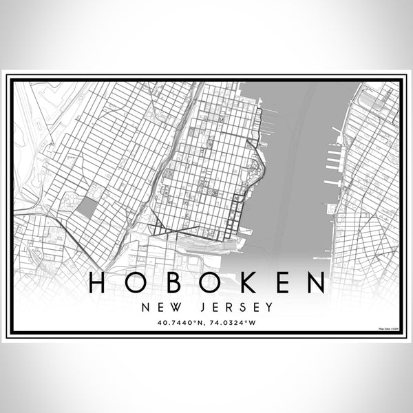 Hoboken - New Jersey Classic Map Print