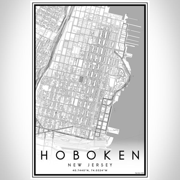 Hoboken - New Jersey Classic Map Print
