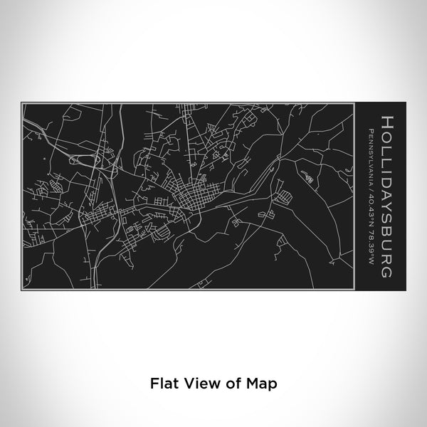 Rendered View of Hollidaysburg Pennsylvania Map Engraving on 17oz Stainless Steel Insulated Cola Bottle in Black