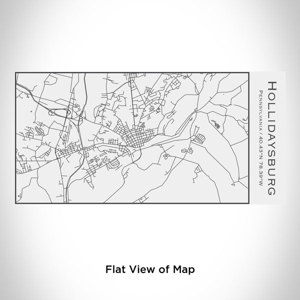 Rendered View of Hollidaysburg Pennsylvania Map Engraving on 17oz Stainless Steel Insulated Cola Bottle in White