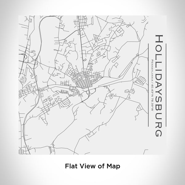 Rendered View of Hollidaysburg Pennsylvania Map Engraving on 17oz Stainless Steel Insulated Tumbler in White
