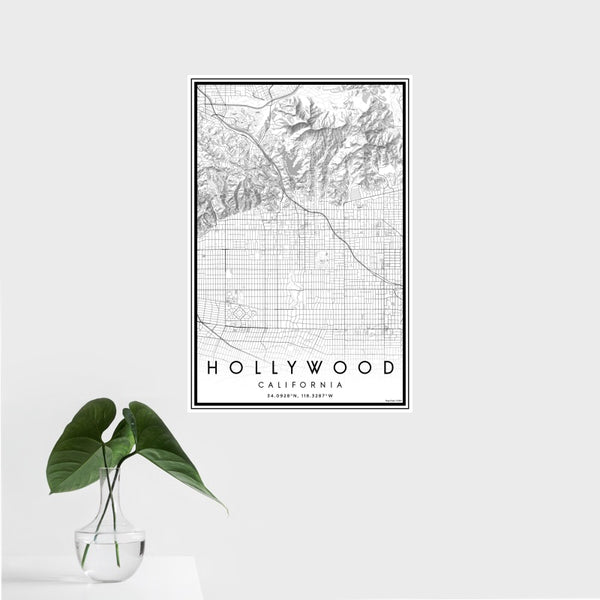 Hollywood - California Classic Map Print