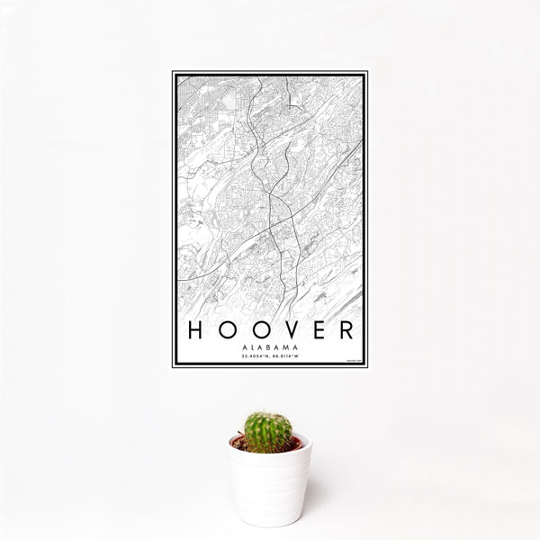 Hoover - Alabama Classic Map Print