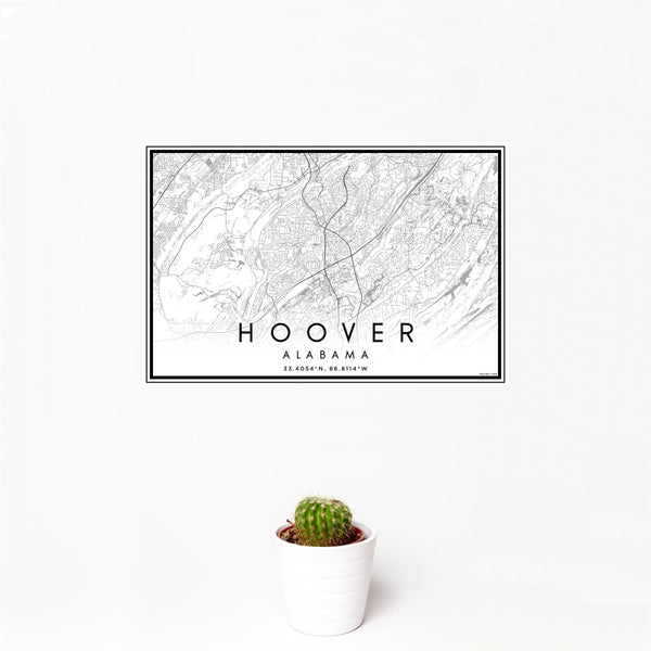 Hoover - Alabama Classic Map Print