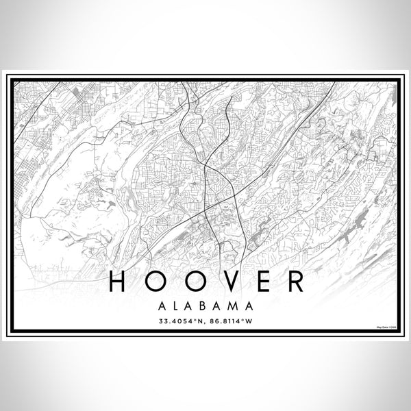 Hoover - Alabama Classic Map Print